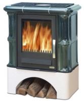 ABX Bavaria K (6,9кВт в воду) белый цоколь, бутылочное стекло дровяная печь