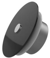 AIRGLASS 125 Lite круг матовый (черный) приточно-вытяжной