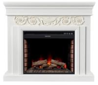 Alex Bauman Afelia  Crystal 24" FX White крем с пультом высокий электрокамин