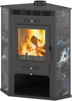 ASTON 11кВт Угловой (Амфиболит) дровяная печь