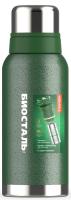 Biostal Охота (1 литр), 2 чашки, с ситечком, зеленый (NBR-1000Z-G) термос