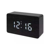 Bresser MyTime W Color LED White, черные проекционные часы