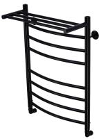 Comfysan Noumi W-8 80/50 с полкой, черный водяной полотенцесушитель шириной 510 - 600 мм