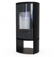 DEFRO HOME ORBIS LOG, черная сталь дровяная печь