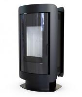 DEFRO HOME OVAL, черная сталь дровяная печь