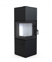 DEFRO HOME QUADROOM, черная сталь дровяная печь