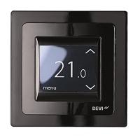 ДЕВИ Devireg Touch c датчиком пола и воздуха (Черный) терморегулятор для теплого пола