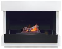 Dimplex Cube с очагом Cassette 400 (белый с чёрным) электрокамин с широким очагом 3D