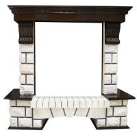 Dimplex Pierre Luxe Белый камень (Темный дуб)(Классика) широкий портал