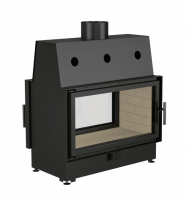 ECT Double 90x51/V 15 кВт, 900/510, туннель, футеровка вермикулит фронтальная дровяная топка