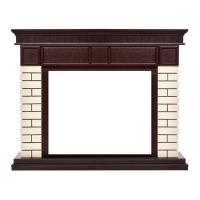Firelight Bricks 25 кирпич Бежевый/шпон Тёмный дуб широкий портал