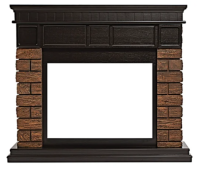 Firelight Bricks Wood 30 камень корич., шпон тем. дуб широкий портал