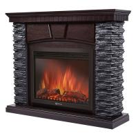 Electrolux EFP/P-2520LS с порталом Firelight Porto 25 камень черный, шпон венге электрокамин с широким очагом 2D