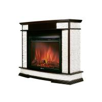 Electrolux EFP/P-3020LS с порталом Firelight Scala 30 камень сланец скалистый белый, шпон тёмный дуб электрокамин с широким очагом 2D