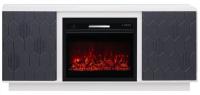 Elekam Modern TV белый/граффит грей с очагом Pulsar 23B электрокамин с классическим очагом 2D