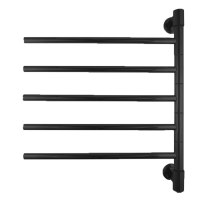 Energy I chrome G5 RAL 9005 черный матовый поворотный электрический полотенцесушитель