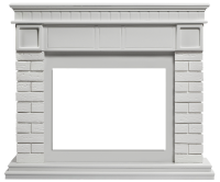 Firelight Bricks 25 камень белый, белая эмаль широкий портал