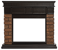Firelight Bricks Wood 25 камень темный, шпон венге широкий портал