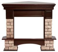 Firelight Forte Wood 30U (угловой) камень коричневый, шпон темный дуб угловой широкий портал