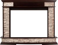 Firelight Scala 30 камень сланец скалистый бурый, шпон тёмный дуб широкий портал