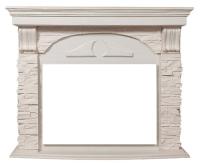 Firelight Torre 30U (угловой) камень белый, шпон белёный дуб угловой широкий портал