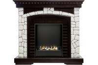 Firezo Glasgow Венге белый камень напольный биокамин