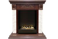Firezo Luxemburg (каменный) Сланец Темный дуб напольный биокамин