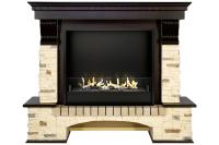 Firezo Pierre Luxe Темный дуб, Белый Высота 1050 мм напольный биокамин