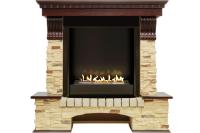 Firezo Pierre Luxe Темный дуб, Сланец напольный биокамин