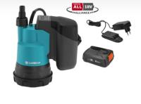 Gardena 2000/2 18V P4A с аккумулятором (14600-20.000.00) дренажный насос