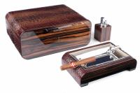 Gentili SET-SV75-Croco-Dark настольный хьюмидор