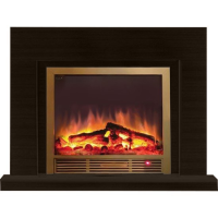 Glenrich Астория Delux 33 (Sharm33 Brass) Дуб 35 электрокамин с широким очагом 2D