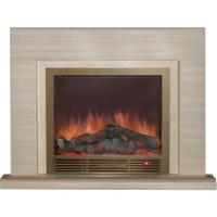 Glenrich Астория Delux 39 (Sharm39 Brass) Беленный дуб от розетки электрокамин со стеклом