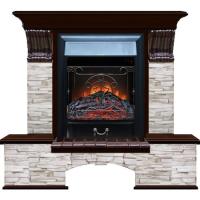 Glenrich Бостон К (Magestic BL,BR) камень-Мисхор/цвет-Дуб 46 с эффектом камин из камня