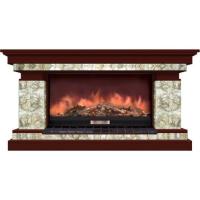 Glenrich Брайтон 86 (Premier S86) камень-Карелия/цвет-Красное дерево керамика качественный электрокамин