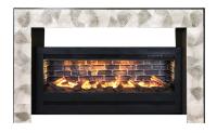 Glenrich Бридж Flamenco 3D Марсель электрокамин с широким очагом 3D