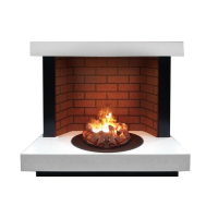 Glenrich Дакота Carmen 3D Белый электрокамин с широким очагом 3D