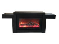 Glenrich Европа Delux (Premier S86) Чёрный электрокамин с широким очагом 2D