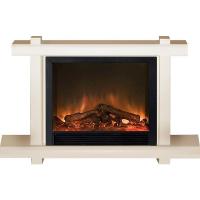 Glenrich Капри Delux (Sharm33 Black) Беленный дуб в офис электрокамин