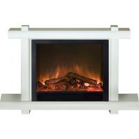 Glenrich Капри Delux (Sharm33 Black) Белый строгий фасад каминокомплект