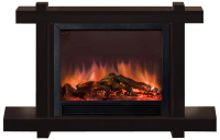 Glenrich Капри Delux (Sharm33 Black) Дуб 46 электрокамин с широким очагом 2D