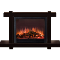 Glenrich Капри Delux (Sharm33 Black) Шоколад электрокамин с широким очагом 2D