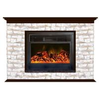 Glenrich Пафос 28 (New flame) камень-Алтай/цвет-Дуб 46 электрокамин с широким очагом 2D