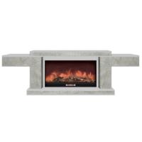 Glenrich Тауэр (Premier S86) камень-Марсель/цвет-Беленный дуб электрокамин с широким очагом 2D