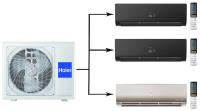 Haier Flexis Super Match 3U70S2SR5FA/AS25S2SF2FA-G/AS25S2SF2FA-B*2шт мульти сплит-система на 3 комнаты