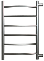 INDIGO Arc б/п (н.р.1) 70/40 м/о 60 бок.подкл. Graphite Metallic водяной полотенцесушитель шириной 410 - 500 мм