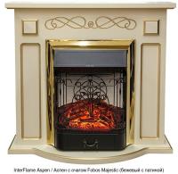 InterFlame Aspen / Аспен Сланец с очагом Fobos/Majestic каменный камин (портал+очаг)