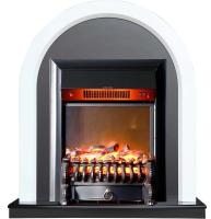 InterFlame Джойс белый/черный с очагом Fobos LUX/BLACK классический портал для камина