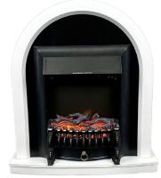 InterFlame Джойс белый с очагом Fobos LUX/BLACK электрокамин с классическим очагом 2D