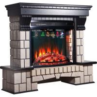 InterFlame Экстер (венге) с очагом Panoramic 25 LED FX электрокамин с широким очагом 2D